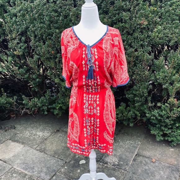 TRACY REESE**Red Silk Dress**Petite $298 - Picture 4 of 7